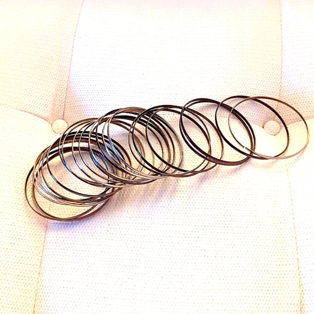 24 bangles silver plated